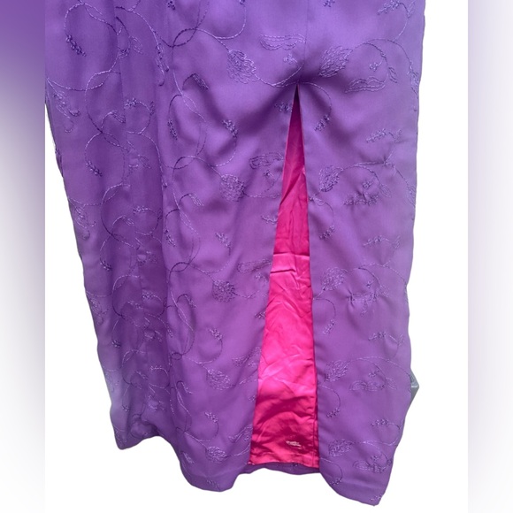 A design Cotton Original Hand Made Chinese Cheongsam Style Qipao Dress Purple - Picture 6 of 11